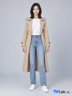 标准正面站姿姿势生成的电商模特示例图