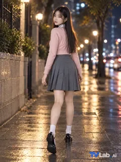转身离开回头姿势生成的竖屏短剧剧照示例